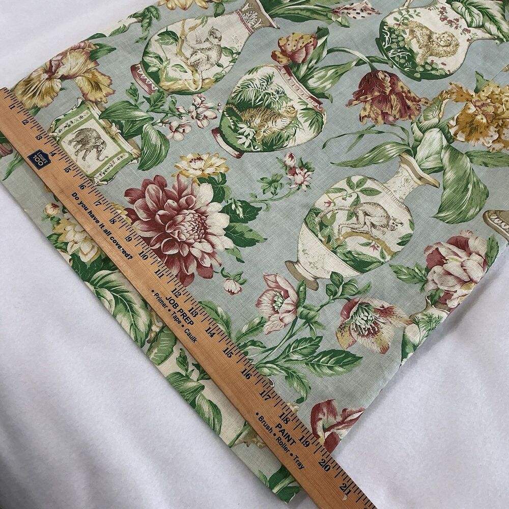 Virgo Chinoiserie Linen Sheath Dress Sz. 10P Beaded Grand Millennial 90’s Floral - Picture 12 of 16